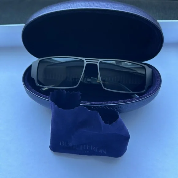 Boucheron Paris Bes 104.01 59-16-140 stunning gunmetal sunglasses - Picture 11 of 12